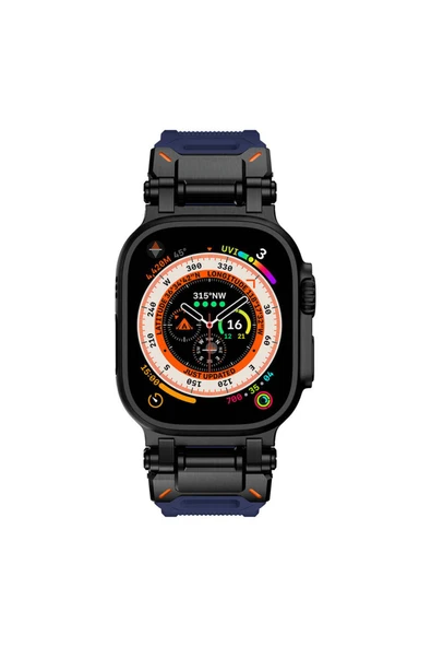 Apple Watch 2/3/4/5/6/7/8/9/se/ultra/nike 42mm 44mm 45mm 49mm Titanyum Metal Başlık Kordon (krd-101) - 3