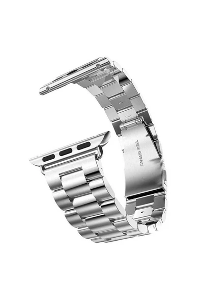 Apple Watch Ultra 49mm Kordon Krd-04 Metal Strap Kayış Clo- Gümüş - 5
