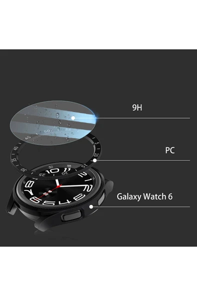 Samsung Galaxy Watch 6 Classic 43mm Sert Pc Kasa Ve Ekran Koruyucu Sport (GARD 29) - 5