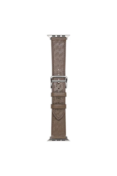 Apple Watch 40mm Krd-76 Pu Deri Kordon Strap Kayış Clo- Gri - 5