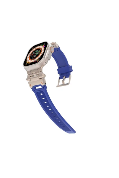 Watch 2/3/4/5/6/7/8/9/se/ultra/nike Uyumlu 42mm 44mm 45mm 49mm Metal Başlıklı Kordon (KRD-108) - 3