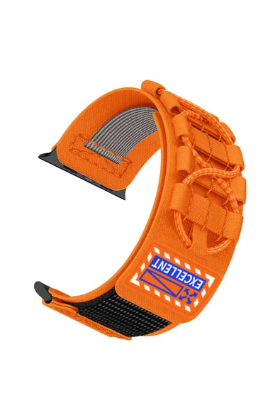 Apple Watch 2/3/4/5/6/7/8/9/se/nike 38mm 40mm 41mm Orbital Örgülü Halat Tasarımlı Kordon (KRD-112) - Resim 2