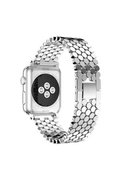 Apple Watch 42mm Krd-30 Metal Heptekiletişim Kordon-siyah - Resim 3