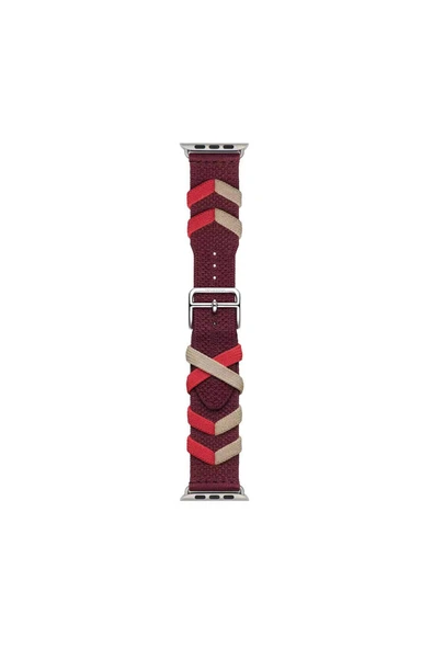 Watch 2/3/4/5/6/7/8/se/ultra/nike 42mm 44mm 45mm 49mm Uyumlu  Kordon Sarmal Örgü Tasarımlı (KRD-97) - 2
