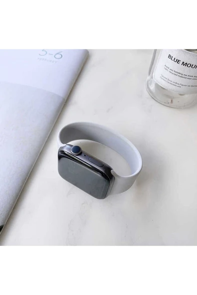 Apple Watch 42mm Krd-31 Solo Loop Small Heptekiletişim Kordon-gri