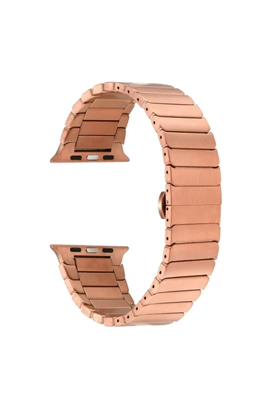 Apple Watch 7 41mm Kordon Krd-79 Metal Strap Kayış Clo- Gri - 3