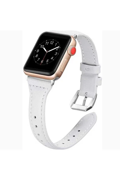 Watch 2/3/4/5/6/7/8/se/ultra/nike 42mm 44mm 45mm 49mm Deri Kordon Ince Tasarım (KRD-28) - 5