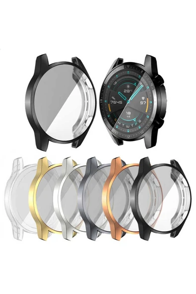 Huawei GT2 46mm Kılıf Kasa Ve Ekran Koruyucu 360 Tam Koruma Kapak (Gard 02) - 3