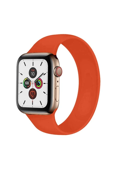 Watch 2/3/4/5/6/7/8/se/nike 38mm 40mm 41mm Uyumlu Mat Silikon Kordon Large 15,5cm (KRD-31) - 2