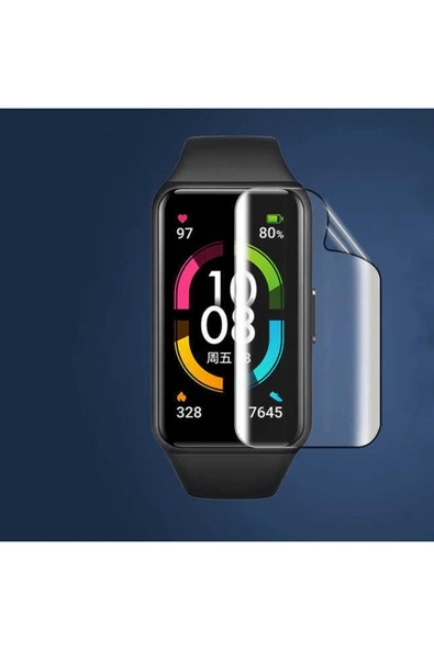 Huawei Band 6 Ekran Koruyucu Kavisli Silikon Yapılı Nano (narr Tpu Body) - 5