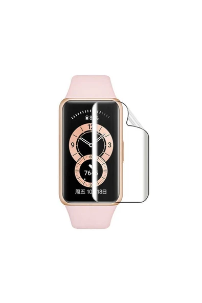 Huawei Band 6 Ekran Koruyucu Kavisli Silikon Yapılı Nano (narr Tpu Body)