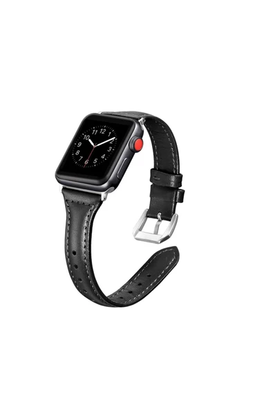 Watch 2/3/4/5/6/7/8/se/ultra/nike 42mm 44mm 45mm 49mm Deri Kordon Ince Tasarım (KRD-28) - 2