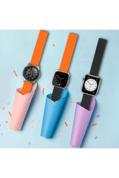 Samsung Galaxy Watch 42mm Mıknatıslı Kordon Çift Renk Tasarım (KRD-52) - 5