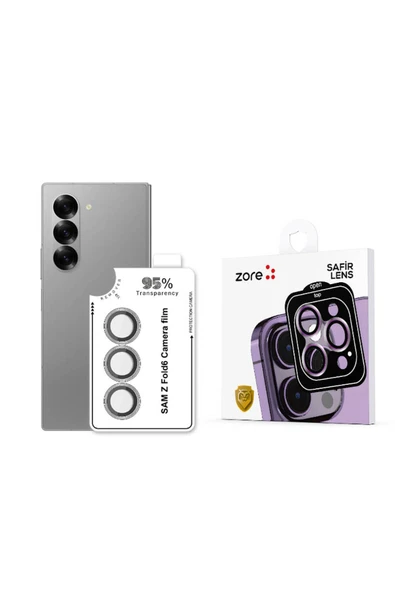 Samsung Galaxy Z Fold 6 Safir Kamera Lens Koruyucu (KOLAY TAKMA APARATLI) CL-11 - 2