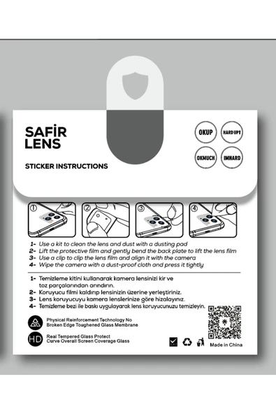 Apple iPhone 11 Safir Kamera Lens Koruyucu (KOLAY TAKMA APARATLI) CL-11 Siyah - 3