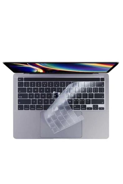Mekbook 13.3 Air A1932 Türkçe Q Klavye Slim Şeffaf Klavye Koruyucu Kılıf (Ş-K) - 4