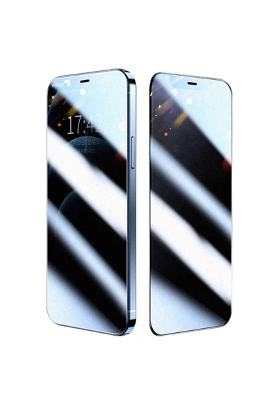 Apple iPhone 14 Plus Hayalet Ekran Koruyucu Tam Kaplayan Gizlilik Filtreli /RİKA-PRİ- Siyah - 2