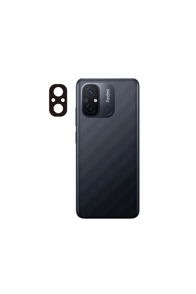 Xiaomi Redmi 12c Kamera Lens Koruyucu Siyah Çerçeveli Korunaklı (3d K.c) Siyah - 2