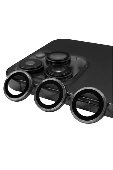 İphone 15 Pro Uyumlu Kamera Lens Koruyucu Renkli Tasarım Kolay Takma Aparatlı (CL-07)