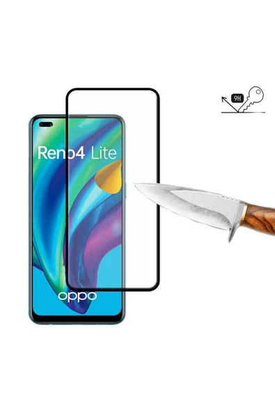 Oppo Reno 4 Lite Ekran Koruyucu Kırılmaya Dayanıklı Cam Koruyucu /Muzy-5d- Siyah - 3