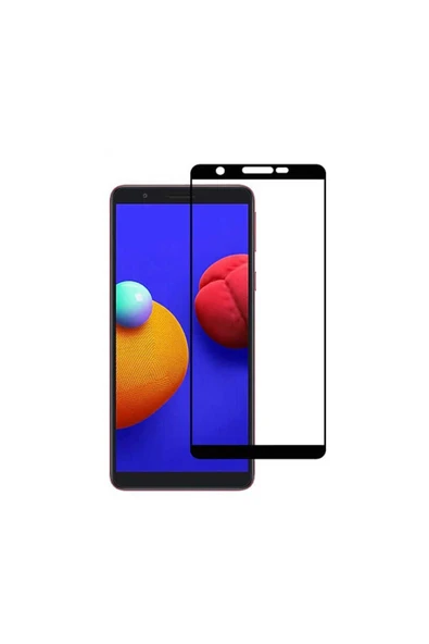 Samsung Galaxy A01 Core Ekran Koruyucu Kırılmaya Dayanıklı Cam Koruyucu -muzy-5d! Siyah - 2