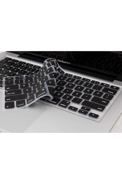 Mekbook 15 Pro 2017 A1707 Toza Sıvıya Dayanıklı Türkçe Q Yıkanabilir Klavye Koruyucu (S-K) - 2