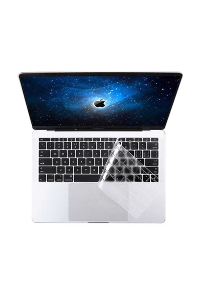 Mekbook 13.3 Air A1932 Türkçe Q Klavye Slim Şeffaf Klavye Koruyucu Kılıf (Ş-K) - 2