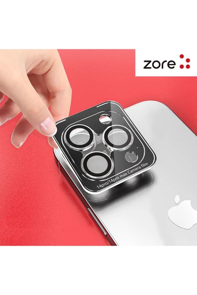 Iphone 12 Pro Max Safir Kamera Lens Koruyucu -kolay Takma Aparatlı! Cl-12 Gümüş - 5