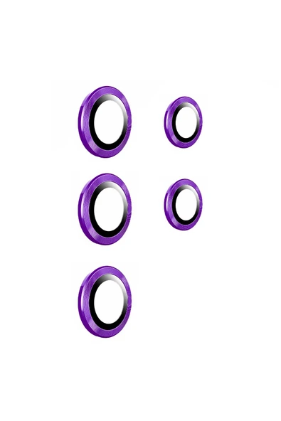 Samsung Galaxy S22 Ultra Heptekiletişim Kamera Koruyucu-mor