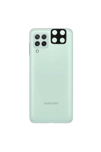 Samsung Galaxy M22 Kamera Lens Koruyucu Siyah Çerçeveli Korunaklı (3d K.c) Siyah - 2