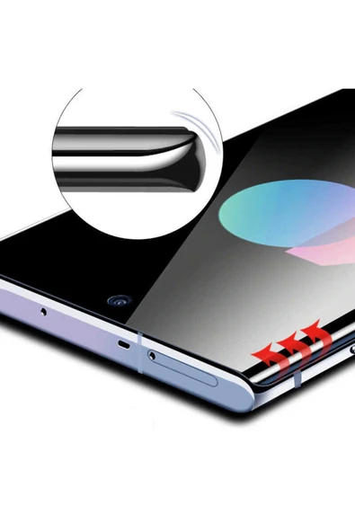 Samsung Galaxy Note 10 Plus Heptekiletişim Kavisli Full Yapışkanlı Cam Ekran Koruyucu - 4