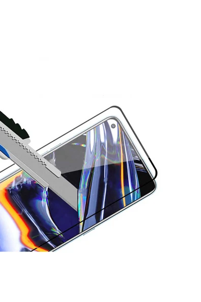 Realme 8 Pro Ekran Koruyucu Kırılmaya Dayanıklı Cam Koruyucu (Muzy-5d) Siyah - 4