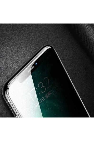 Apple iPhone 15 Pro Max Hayalet Ekran Koruyucu Ahize Kısımlı Toz Geçirmez Koruma (a-dust-pri) Siyah - Resim 3