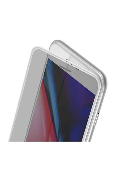 Apple iPhone 8 Plus Hayalet Ekran Koruyucu Ahize Kısımlı Toz Geçirmez Koruma (a-dust-pri) Beyaz