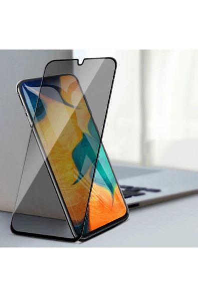 Samsung Galaxy A55 Hayalet Ekran Koruyucu Temperli Tam Kaplayan Tasarım (5D Privacy) Siyah - Resim 5