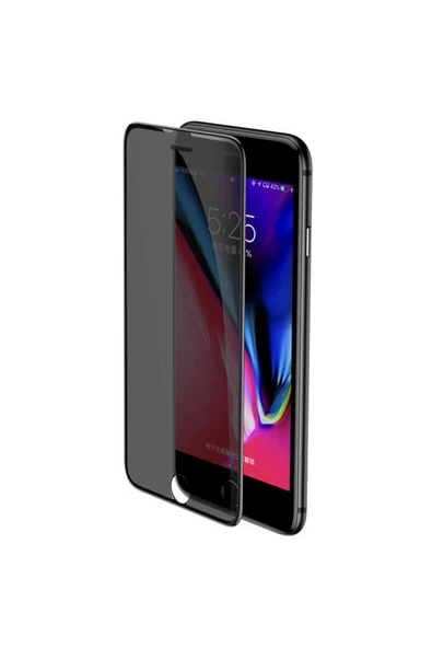 Apple iPhone 8 Hayalet Ekran Koruyucu Ahize Kısımlı Toz Geçirmez Metal Koruma (a-dust-pri) Siyah - 4