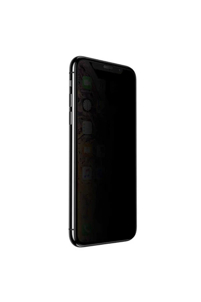 Apple iPhone 11 Pro Hayalet Ekran Koruyucu Ahize Kısımlı Toz Geçirmez Koruma (a-dust-pri) Siyah