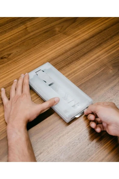 Xiaomi Mi 13 Ultra Ekran Koruyucu Kolay Uygulama Aparatlı Silikon Koruyucu (z-easy-) Siyah - Resim 2