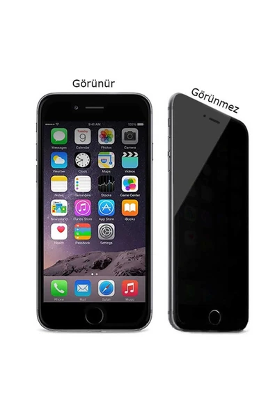 iPhone SE 2022 Hayalet Ekran Koruyucu Tam Kaplayan Kavisli Tasarım (Z-KOR-PRİVACY) Siyah - 2