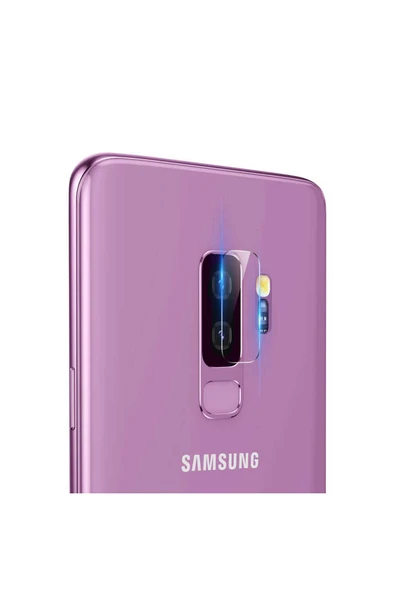Samsung Galaxy S9 Plus Kamera Lens Koruyucu Cam Filmi Tam Kaplama Tasarım (z-kamera-camı) Renksiz - Resim 2