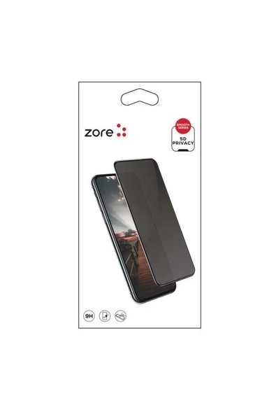 Xiaomi Redmi 12 Hayalet Ekran Koruyucu Temperli Tam Kaplayan Tasarım (New 5D Privacy) Siyah - 2