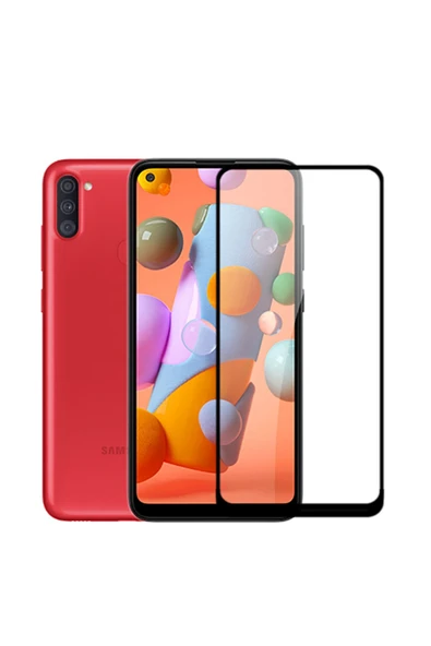 Samsung Galaxy A11 Ekran Koruyucu Kırılmaya Dayanıklı Cam Koruyucu (Muzy-5d) Siyah ürün görseli