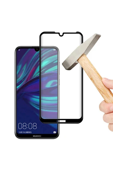 Huawei Y6S 2019 Ekran Koruyucu Kırılmaya Dayanıklı Cam Koruyucu (Muzy-5d) Siyah - Resim 3