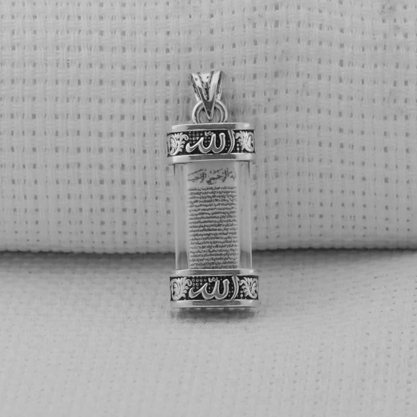 Cevşeni Kebir Dualı Allah(c.c) yazılı 925 Ayar Gümüş Kolye Ucu - Resim 2