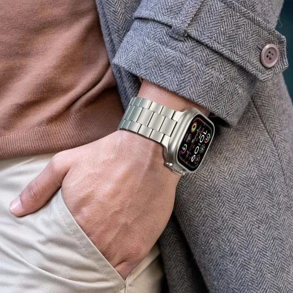 iiteeology Titanyum Kordon Apple Watch Ultra 2 Band ile Uyumlu - 3