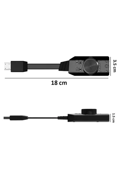 Midex SG-135 Harici Usb Ses Kartı Gaming Pubg Lol Oyun 7.1 Ses Kartı Stüdyo ve Çok Amaçlı - 2