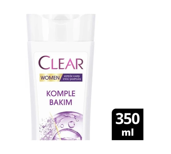 Clear Women Kepeğe Karşı Etkili Şampuan Komple Bakım Derinlemesine Nemlendirme 350 ml