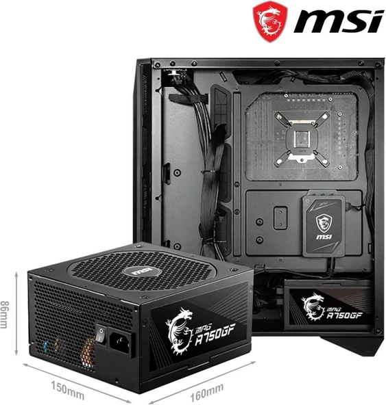 MSI MPG A750GF 750 W Power Supply - Teşhir - 2