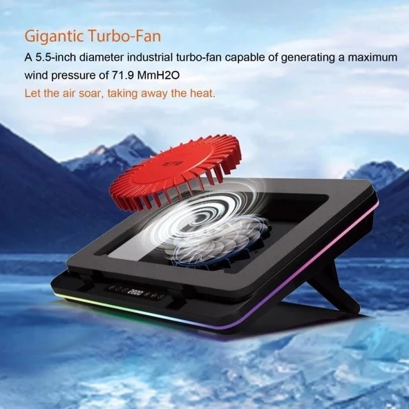 IETS GT600 RGB Dizüstü Bilgisayar Soğutucu V2(RGB+HUB) - 2