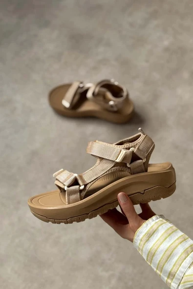 Kadın Sandalet N-Step Turuncu Mavi Pembe Cırtlı Kalın Taban Plaj Yürüyüş Outdoor Trekking 411 - 5